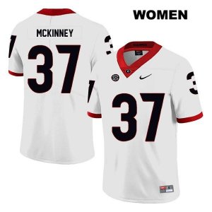 Women's Georgia Bulldogs NCAA #37 Jordon McKinney Nike Stitched White Legend Authentic College Football Jersey EPN6254MA